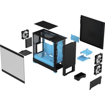 Fractal Design Pop Air RGB Cyan Core TG Clear Tint