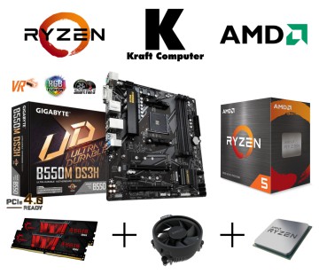 PC Bundle AufrüstKit AMD Ryzen 5 5500 (6x4,2GHz) + Gigabyte B550M DS3H