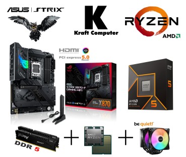 PC Bundle Ryzen 5 7600X (6x4,7GHz) + ASUS ROG Strix B850-F Gaming WiFi