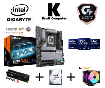 PC Bundle Intel Core Ultra 7 265KF (20x 3,9 bis 5,5GHz) + GIGABYTE Z890 EAGLE WIFI7