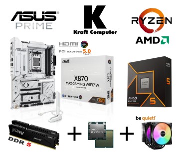 PC Bundle Ryzen 5 9600X (6x5,4GHz) + ASUS X870 MAX GAMING WIFI7 W