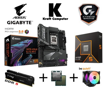 PC Bundle Ryzen 5 9600X (6x5,4GHz) + GigaByte X870 Aorus Elite WIFI7