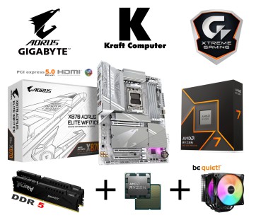 PC Bundle Ryzen 7 9700X (8x5,5GHz) + GigaByte X870 Aorus Elite WIFI7 ICE
