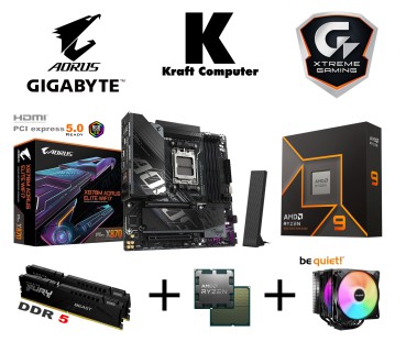 PC Bundle Ryzen 9 9900X (12x5,6GHz) + GigaByte X870M Aorus Elite WIFI7
