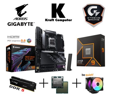 PC Bundle Ryzen 9 9900X (12x5,6GHz) + GigaByte B850 Aorus Elite WiFi7