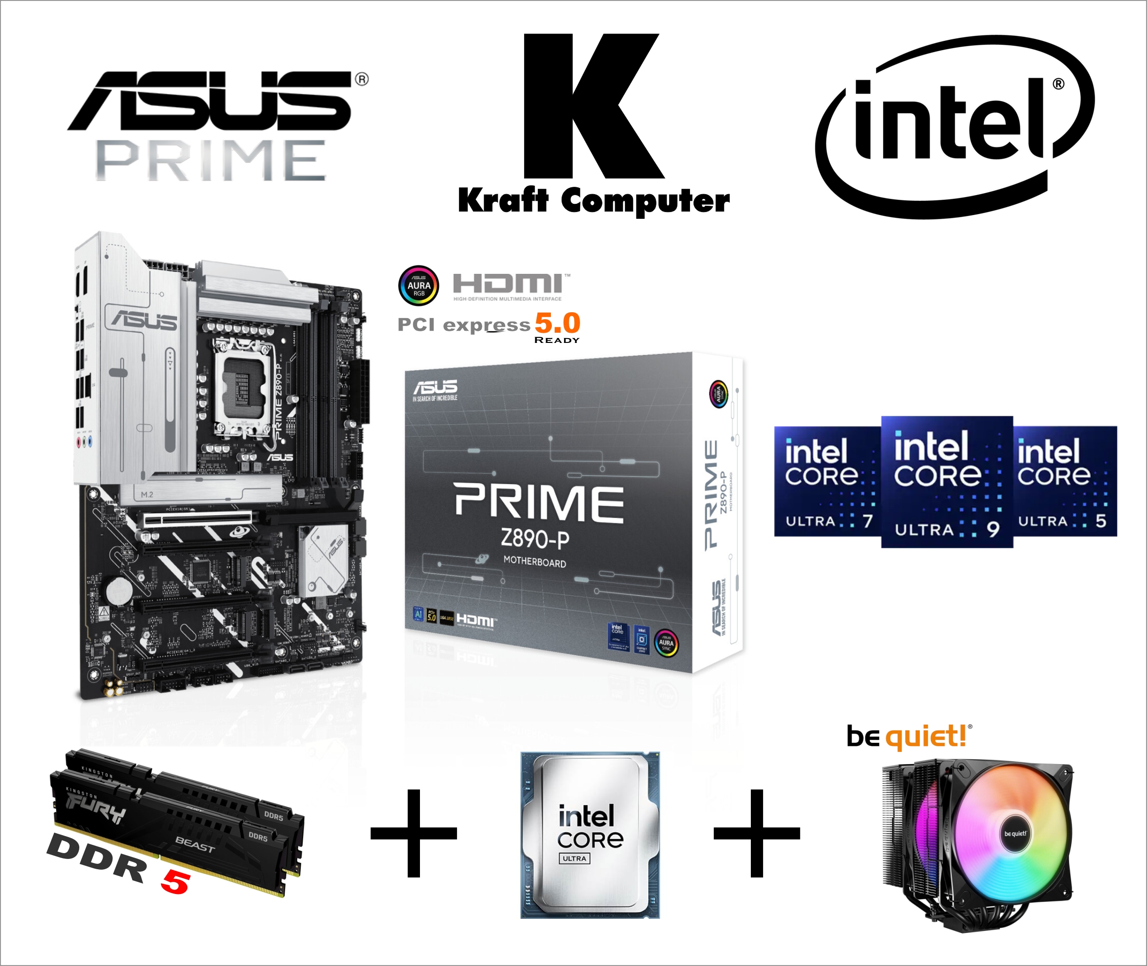 Kraft Computer Schmiede - PC Bundle Intel Core Ultra 5 245K (14x 4,2 ...