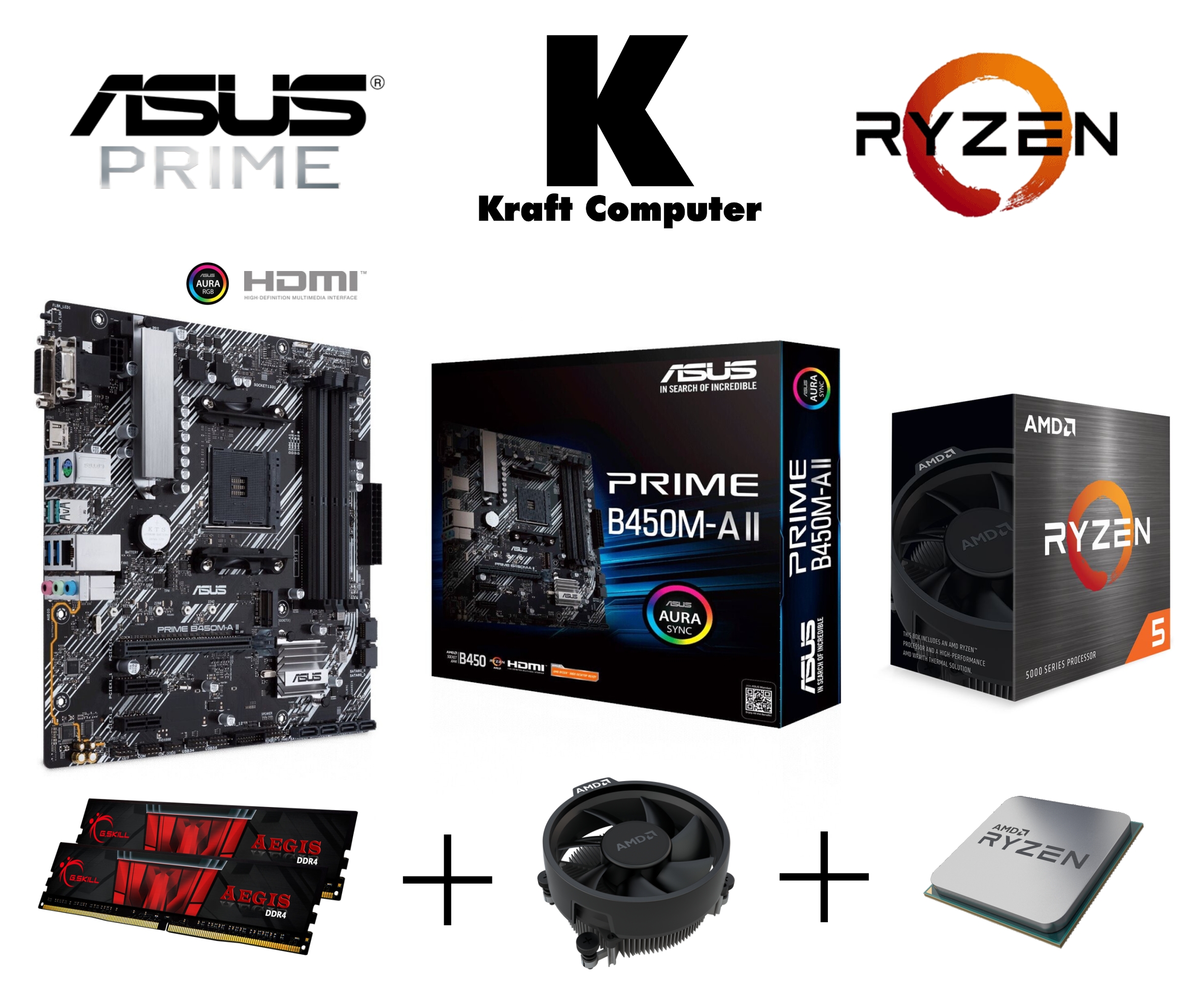 Motherboard Bundle Asus Prime Amd 5600x B450 AMD Ryzen 5800X GHz