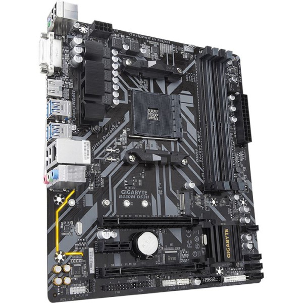 Gigabyte GA-B450M-DS3H, Sockel AM4 Gigabyte GA-B450M-DS3H, Sockel AM4