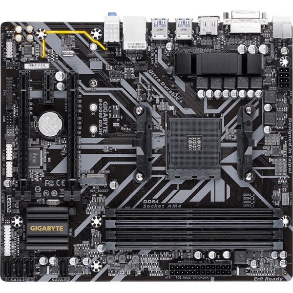 Gigabyte GA-B450M-DS3H, Sockel AM4 Gigabyte GA-B450M-DS3H, Sockel AM4