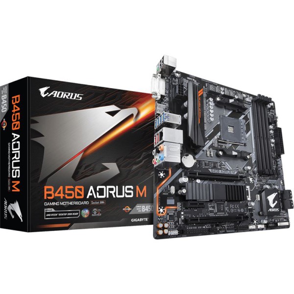 GIGABYTE B450 Aorus M, Sockel AM4 GIGABYTE B450 Aorus M, Sockel AM4