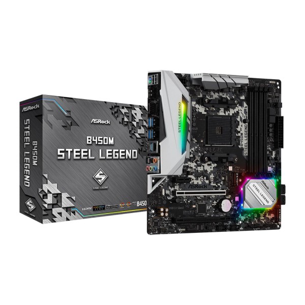 ASRock B450M Steel Legend, Sockel AM4 ASRock B450M Steel Legend, Sockel AM4