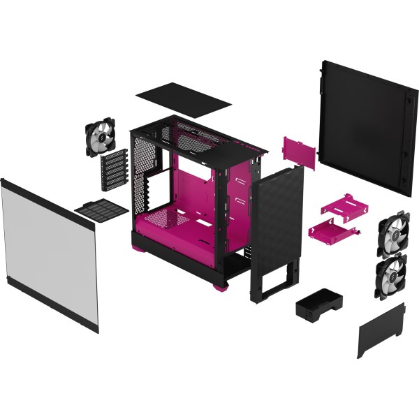 Fractal Design Pop Air RGB Magenta Core TG Clear Tint