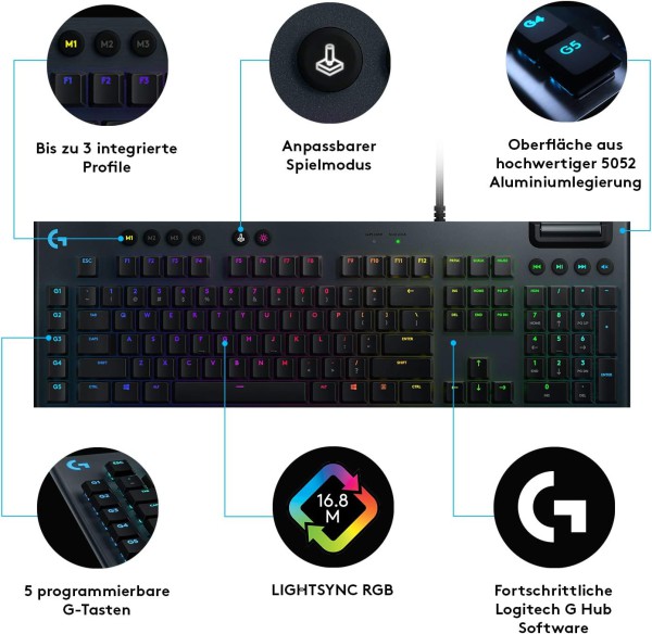 Logitech G815 LIGHTSYNC, Gamer-Tastatur