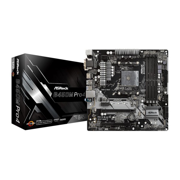 ASRock B450M Pro4, Sockel AM4 ASRock B450M Pro4, Sockel AM4