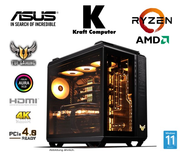ASUS TUF Gamer PC, AMD Ryzen 7 7700X (8x5,40GHz), 16GB DDR4, 1000GB M.2, RTX Grafik