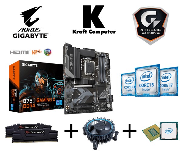 PC Bundle Intel 13400F (10x3,3GHz) + Gigabyte B760 Gaming X DDR4