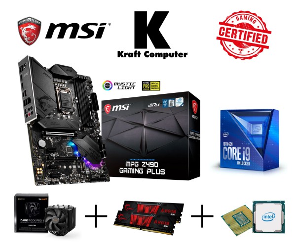 PC Bundle AufrüstKit Intel i9 10850K (10x5,2GHz) + MSI Z490 Gaming Plus + CPU-Kühler PC Bundle AufrüstKit Intel i9 10850K (10x5,2GHz) + MSI Z490 Gaming Plus + CPU-Kühler