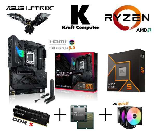 PC Bundle Ryzen 5 7600X (6x4,7GHz) + ASUS ROG Strix X870-F Gaming WiFi
