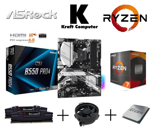 PC Bundle AMD Ryzen 7 5700 (8x4,6GHz) + ASRock B550 Pro4