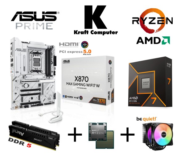 PC Bundle Ryzen 7 9700X (8x5,5GHz) + ASUS X870 MAX GAMING WiFi W