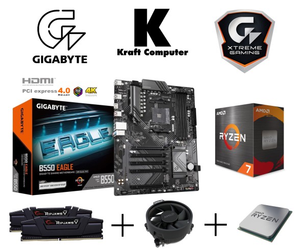 PC Bundle AMD Ryzen 7 5700 (8x4,6GHz) + GIGABYTE B550 EAGLE