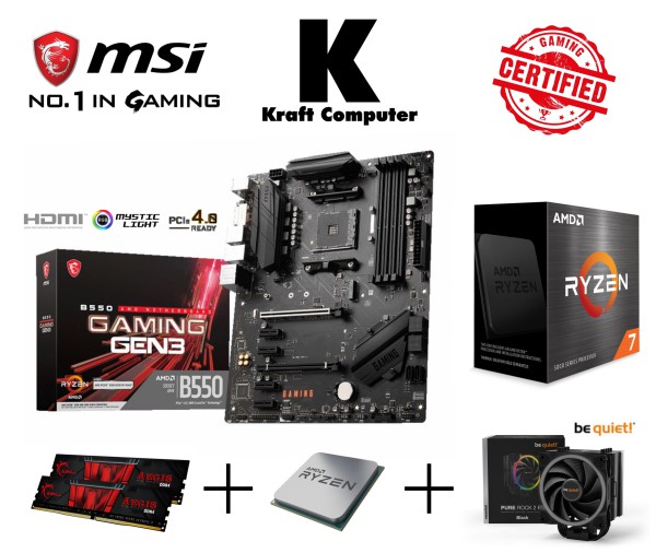 PC Bundle AMD Ryzen 7 5700X (8x4,6GHz) + MSI B550 GAMING GEN 3