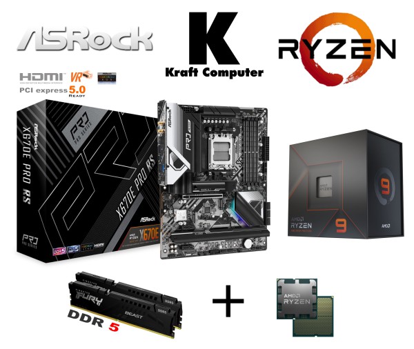 PC Bundle Ryzen 9 7900X (12x4,7GHz) + ASRock X670E Pro RS PC Bundle Ryzen 9 7900X (12x4,7GHz) + ASRock X670E Pro RS