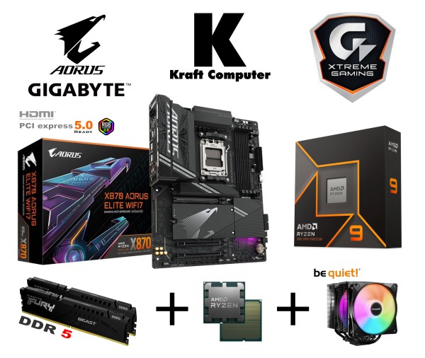 PC Bundle Ryzen 7 7700X (8x5,4GHz) + GigaByte X870 Aorus Elite WIFI7