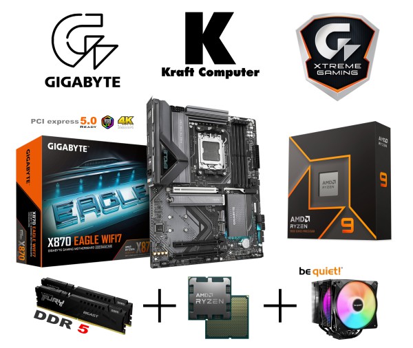 PC Bundle Ryzen 9 7900X (12x5,6GHz) + GigaByte X870 EAGLE WIFI7