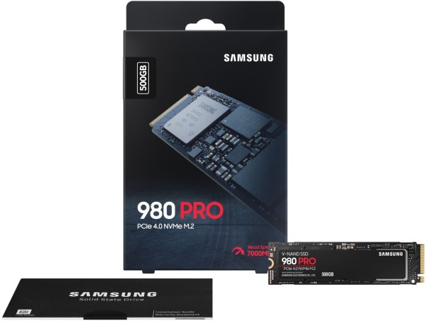 Samsung SSD 980 PRO 500GB, M.2 2280 PCIe 4.0 x4 NVMe